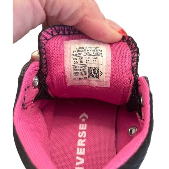 Converse Chuck Taylor All Star Madison Mid Top Grey/ Pink Sneaker Girls US 10.5 - Picture 5 of 8